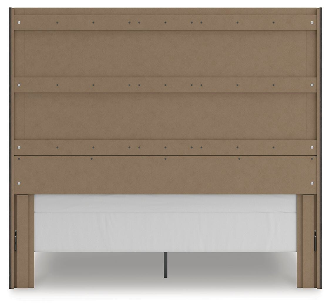 Fraluna King Panel Storage Bed, Dresser and Mirror