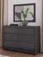 Fraluna King Panel Storage Bed, Dresser and Mirror