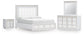 Chalanna California King Upholstered Storage Bed, Dresser, Mirror and Nightstand