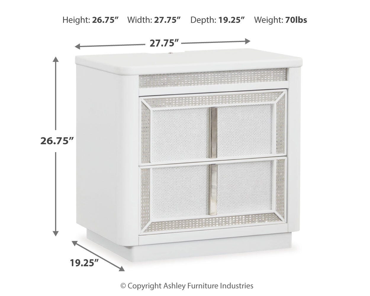 Chalanna King Upholstered Storage Bed, Dresser, Mirror and Nightstand