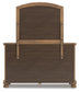 Feddinger Queen Panel Bed with Mirrored Dresser, Chest and Nightstand