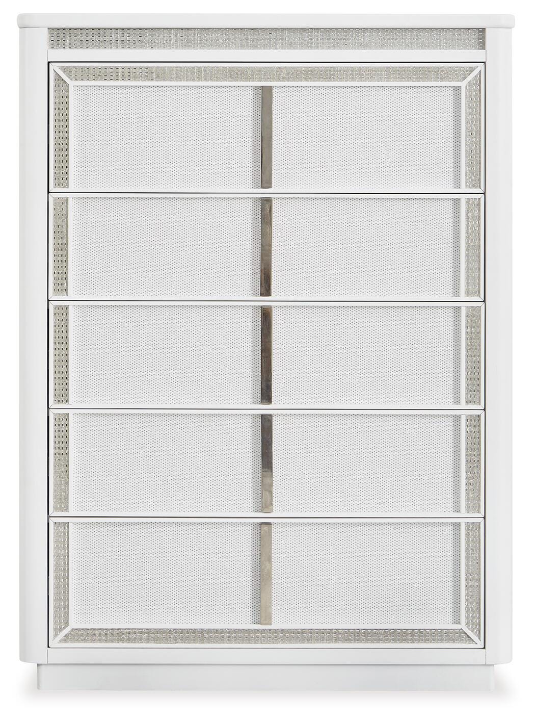 Chalanna King Upholstered Storage Bed, Dresser, Mirror, Chest and Nightstand