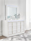 Chalanna King Upholstered Storage Bed, Dresser, Mirror, Chest and Nightstand