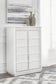 Chalanna King Upholstered Storage Bed, Dresser, Mirror, Chest and Nightstand