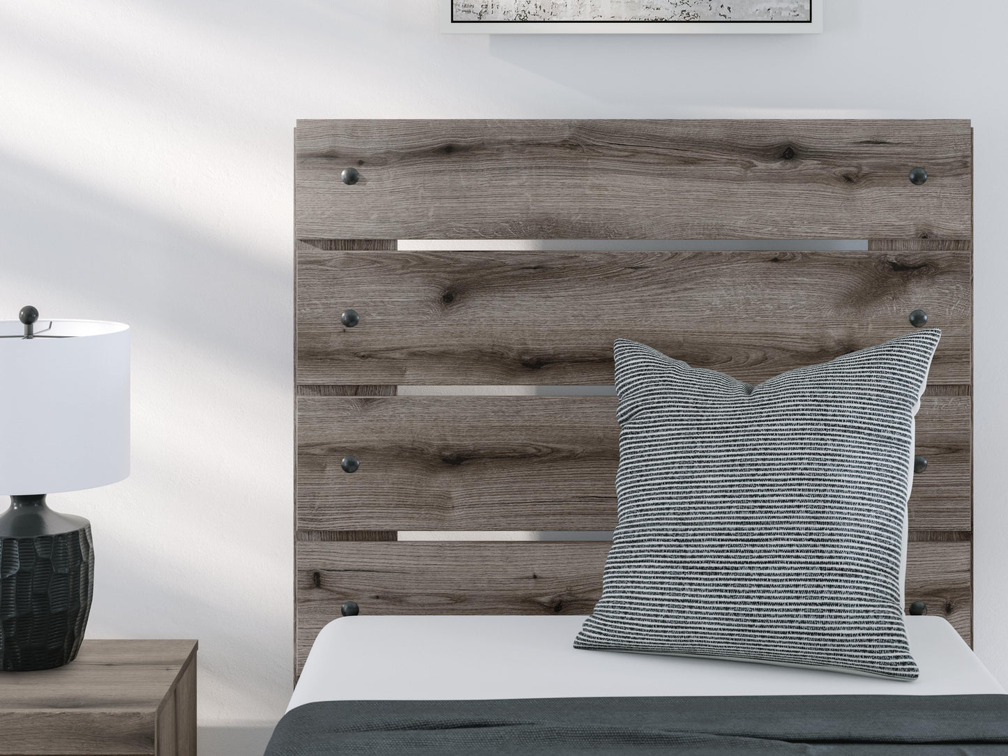 Graystorm Twin Panel Bed, Dresser and Mirror
