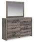 Graystorm Full Panel Storage Bed, Dresser and Mirror