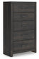 Hollivern Full Panel Bed, Dresser, Mirror, Chest and Nightstand