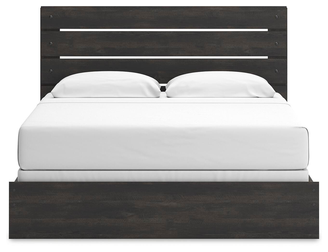 Hollivern King Panel Bed, Dresser, Mirror, Chest and Nightstand