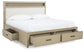 Calmoro King Bookcase Bed with Mirrored Dresser