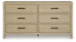 Calmoro King Bookcase Bed with Mirrored Dresser