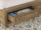 Feddinger King Storage Sleigh Bed with Mirrored Dresser