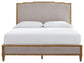 Sharlance King Upholstered Panel Bed, Dresser and Mirror
