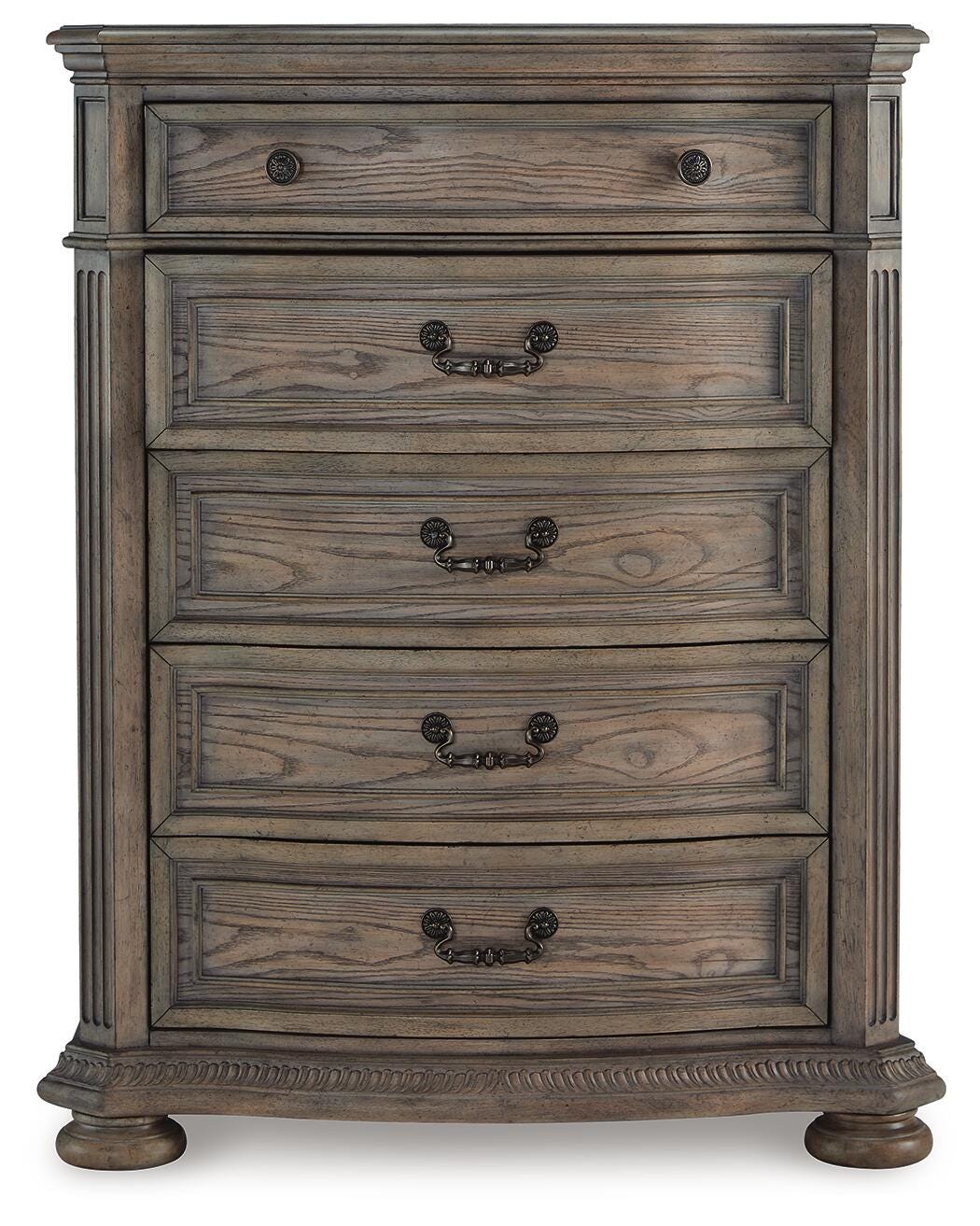 Ardenfield California King Upholstered Sleigh Bed, Dresser, Mirror, Chest and Nightstand