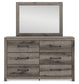 Graystorm King Panel Bed, Dresser, Mirror, Chest and Nightstand