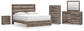 Graystorm King Panel Bed, Dresser, Mirror, Chest and Nightstand