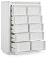 Chalanna California King Upholstered Storage Bed, Dresser, Mirror, Chest and Nightstand