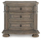 Ardenfield Queen Upholstered Sleigh Bed, Dresser, Mirror and Nightstand