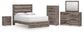 Graystorm Queen Panel Bed, Dresser, Mirror, Chest and Nightstand