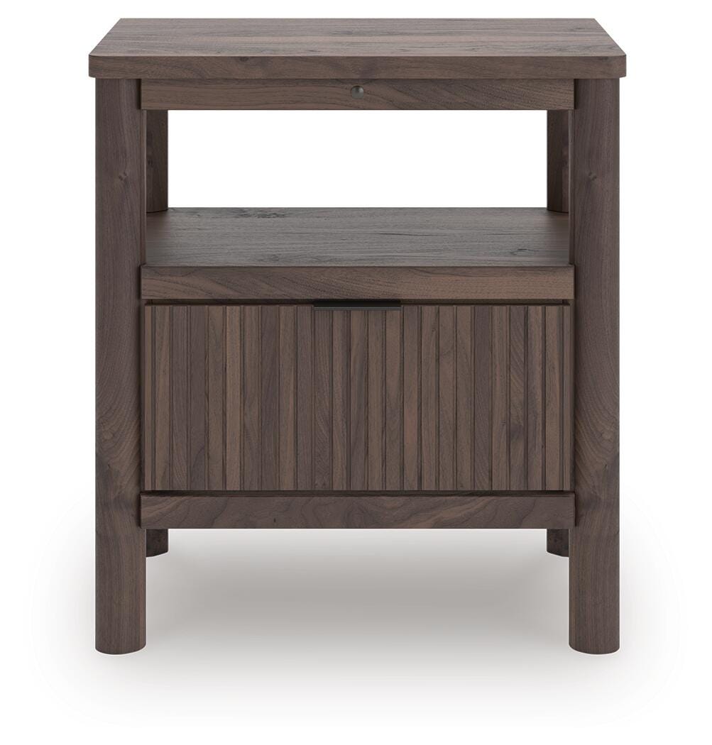 Pamytta Twin Upholstered Panel Bed, Dresser, Mirror and Nightstand