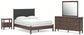Pamytta Queen Upholstered Panel Bed, Dresser, Mirror and Nightstand