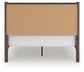 Pamytta Queen Upholstered Panel Bed, Dresser and Mirror