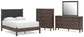Pamytta Full Upholstered Panel Bed, Dresser and Mirror