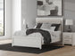 Zuraleus Queen Upholstered Panel Bed, Dresser, Mirror, Chest and Nightstand