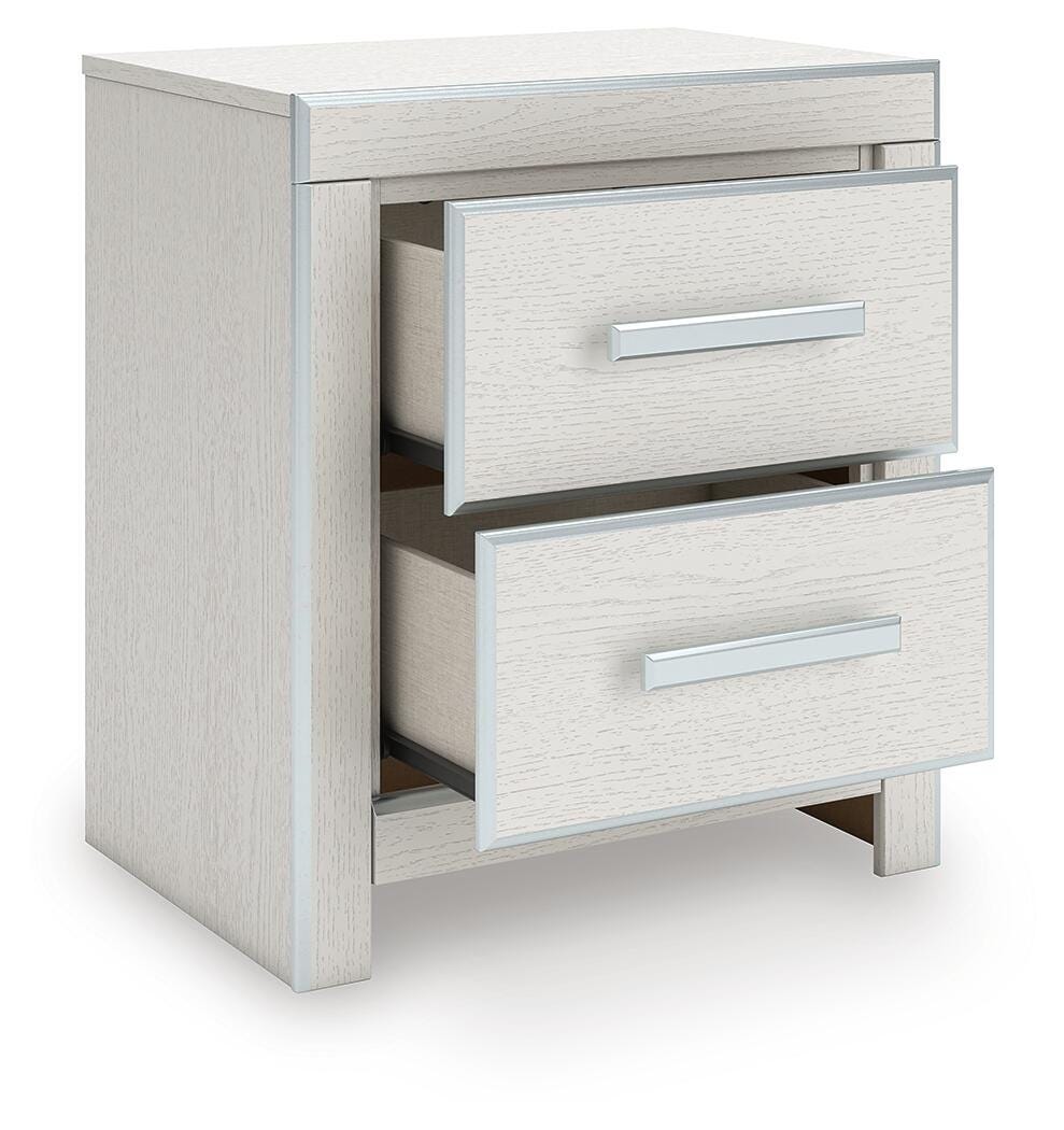 Zuraleus Queen Upholstered Panel Bed, Dresser, Mirror and Nightstand