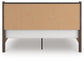 Pamytta King Upholstered Panel Platform Bed, Dresser and Mirror