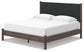 Pamytta King Upholstered Panel Platform Bed, Dresser and Mirror