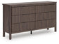 Pamytta King Panel Platform Bed, Dresser, Mirror and Nightstand
