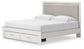 Zuraleus King Upholstered Panel Platform Storage Bed, Dresser and Mirror