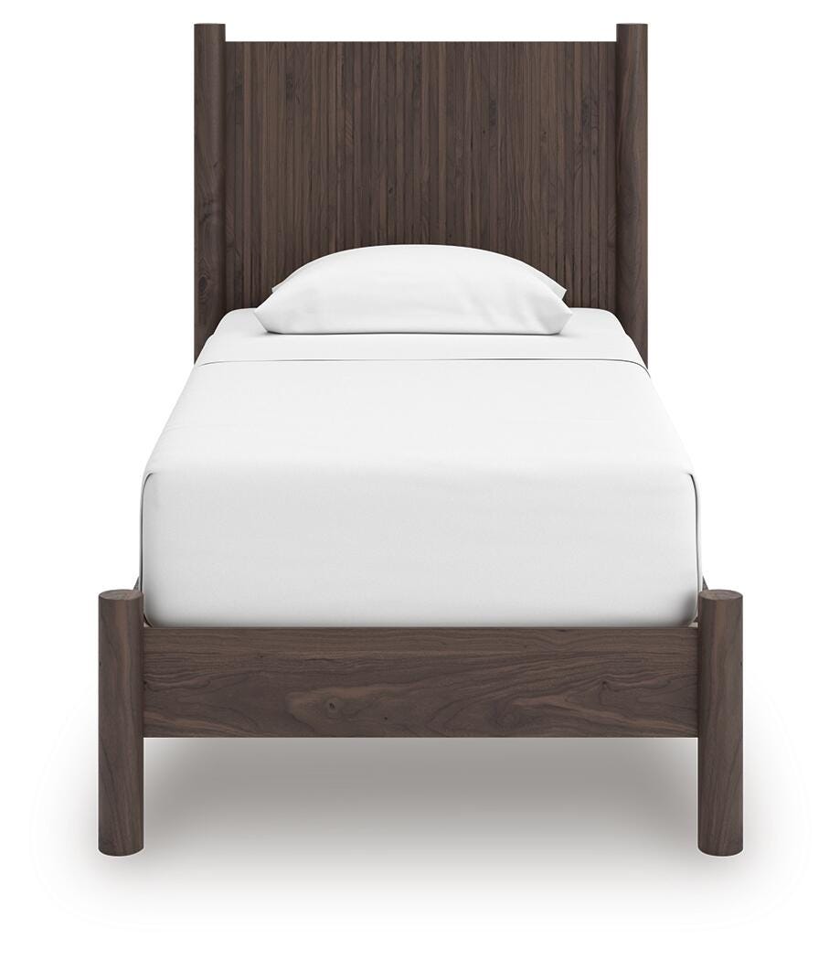 Pamytta Twin Panel Platform Bed, Dresser, Mirror, Chest and Nightstand