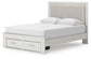 Zuraleus Queen Upholstered Panel Platform Storage Bed, Dresser, Mirror, Chest and Nightstand