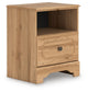 Aleaport Full Panel Bed with Mirrored Dresser and Nightstand