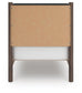 Pamytta Twin Upholstered Panel Platform Bed, Dresser, Mirror and Nightstand