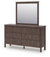Pamytta Full Panel Platform Bed, Dresser, Mirror and Nightstand