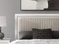 Zuraleus Queen Upholstered Panel Platform Storage Bed, Dresser, Mirror and Nightstand