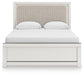 Zuraleus Queen Upholstered Panel Platform Bed, Dresser, Mirror, Chest and Nightstand