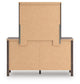 Pamytta King Upholstered Panel Bed, Dresser, Mirror and Nightstand