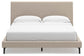 Cielden California King Upholstered Bed with Roll Slats, Dresser and Mirror
