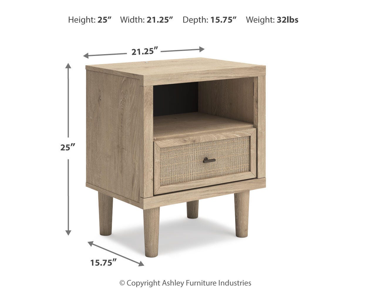 Cielden King Upholstered Bed with Roll Slats, Dresser, Mirror and Nightstand