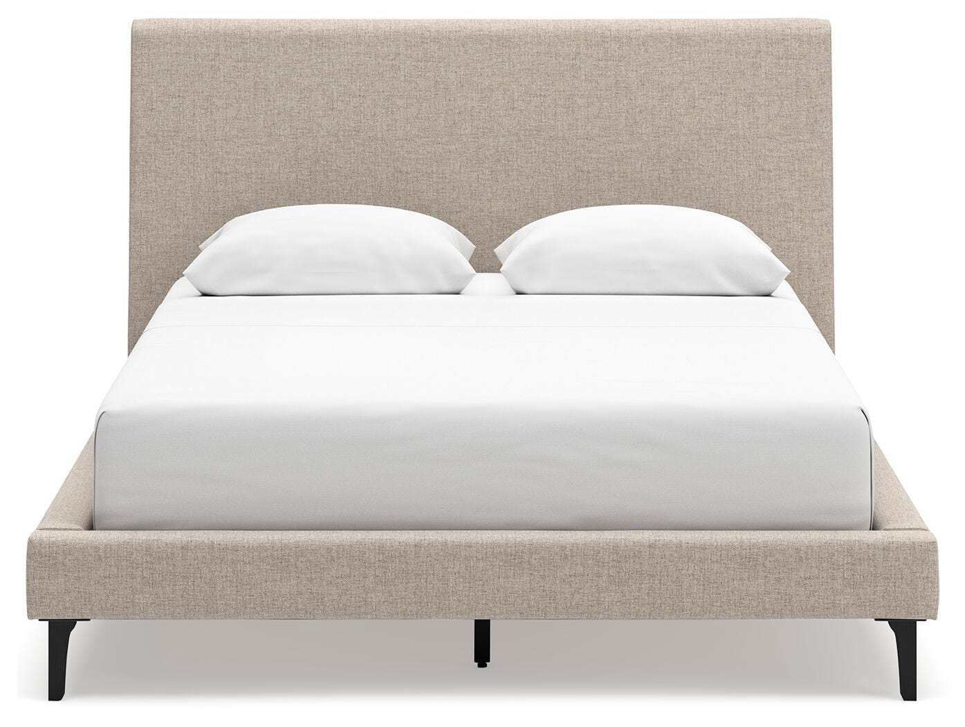 Cielden Queen Upholstered Bed with Roll Slats, Dresser, Mirror, Chest and Nightstand