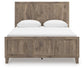 Rusticott Queen Panel Bed with Mirrored Dresser