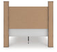 Rusticott Queen Poster Bed with Mirrored Dresser and Nightstand