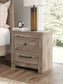 Rusticott King Panel Bed with Mirrored Dresser and Nightstand