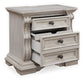 Bruchandi King Upholstered Panel Bed with Mirrored Dresser and Nightstand