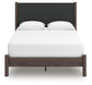 Pamytta Queen Upholstered Panel Platform Bed, Dresser, Mirror and Nightstand