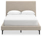 Cielden Full Upholstered Bed with Roll Slats, Dresser, Mirror, Chest and Nightstand