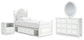 Kozlani Twin Upholstered Panel Storage Bed, Dresser, Mirror and Nightstand